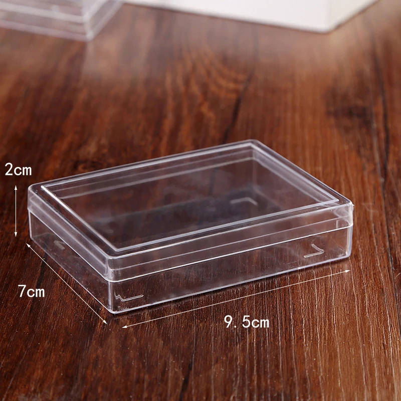 

1 шт., прозрачные пластиковые коробки для хранения игральных карт, 9,5x7x2 см