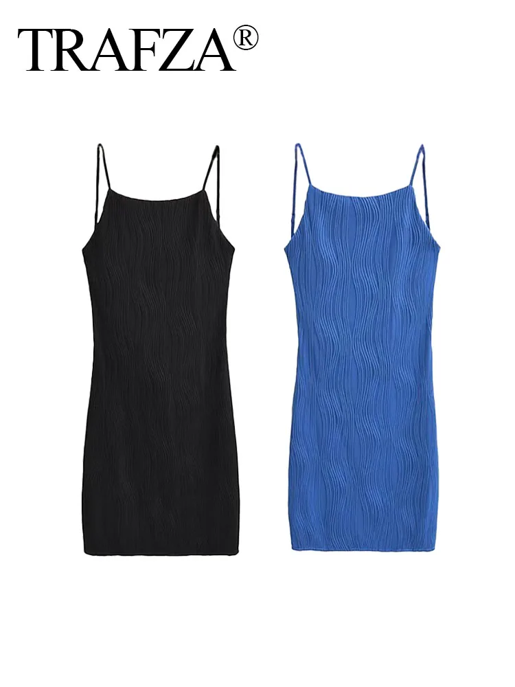 TRAFZA Summer Women's Sexy Spaghetti Strap Dresses Solid Slash-Neck Sleeveless Zipper Female Beach Style Pencil Dresses 2 Color
TRAFZA Summer Women's Sexy Spaghetti Strap Dresses Solid Slash-Neck Sleeveless Zipper Female Beach Style Pencil Dresses 2 Color