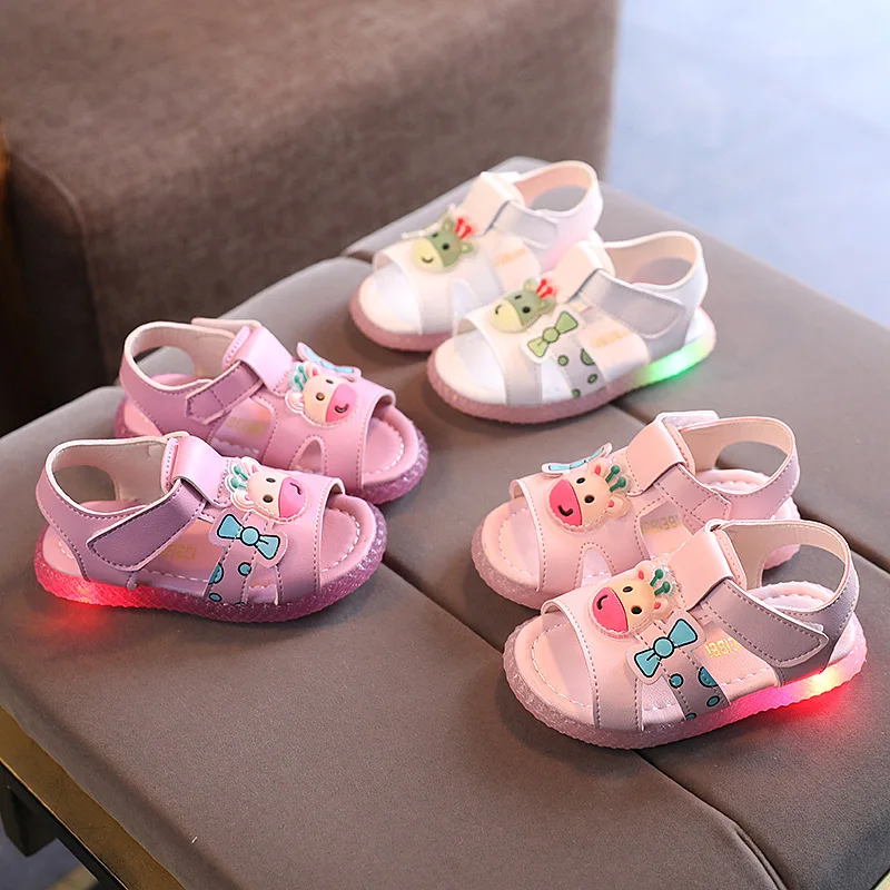 Size 21-30 Children Luminous Shoes Open-toe Glowing Sandals For Baby Girls Non-slip Velcro Kids Girls Shoes Led Light Up Shoes
Size 21-30 Children Luminous Shoes Open-toe Glowing Sandals For Baby Girls Non-slip Velcro Kids Girls Shoes Led Light Up Shoes