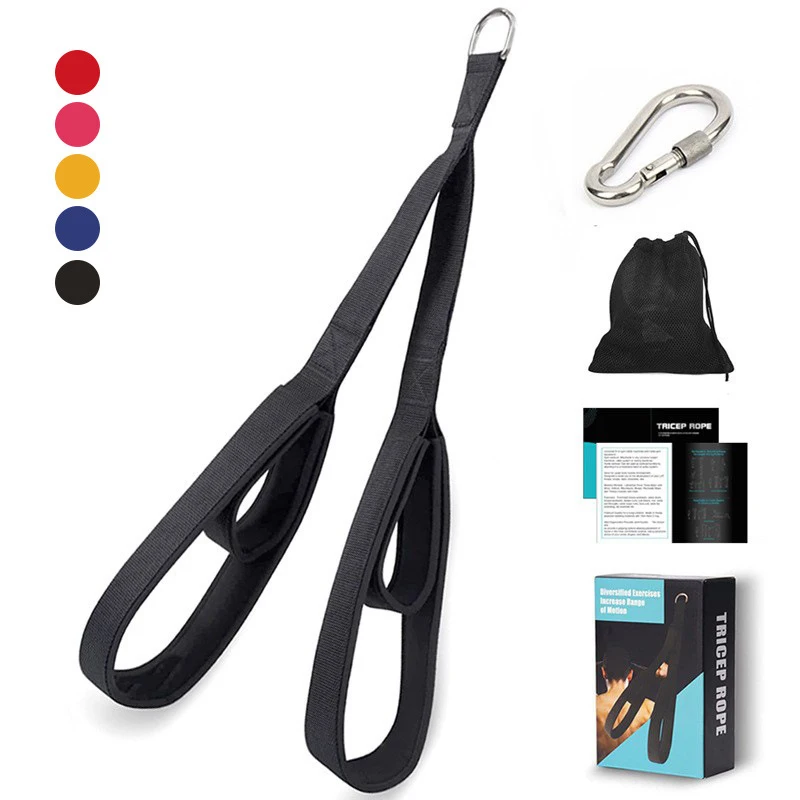 Fitness Tricep Rope Strap Arm Back Pull Down Biceps Rope Cable Attachment D-ring Locking Sports Handle Gym Muscle Strength Train
Fitness Tricep Rope Strap Arm Back Pull Down Biceps Rope Cable Attachment D-ring Locking Sports Handle Gym Muscle Strength Train
