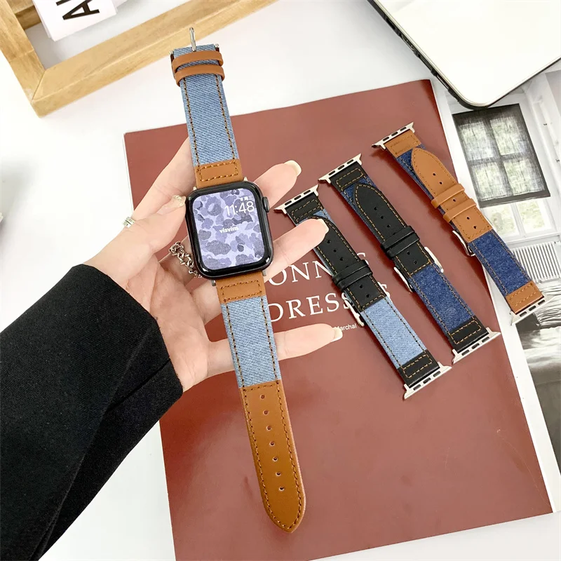 Тканевый кожаный ремешок для Apple Watch Band 49 мм 45 мм 41 мм 40 мм 44 мм 42 мм 38 мм, браслет для наручных часов iWatch Series 8 7 6 5
Тканевый кожаный ремешок для Apple Watch Band 49 мм 45 мм 41 мм 40 мм 44 мм 42 мм 38 мм, браслет для наручных часов iWatch Series 8 7 6 5