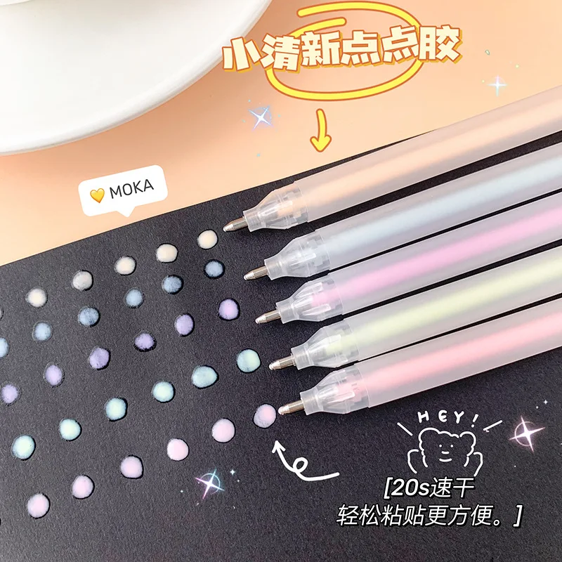 Quick Dry Glue Pen Dot Glue Pen Solid Glue Stick Pen Shape Candy Color Quick-drying High Viscosity Creative Students Stationery
Quick Dry Glue Pen Dot Glue Pen Solid Glue Stick Pen Shape Candy Color Quick-drying High Viscosity Creative Students Stationery