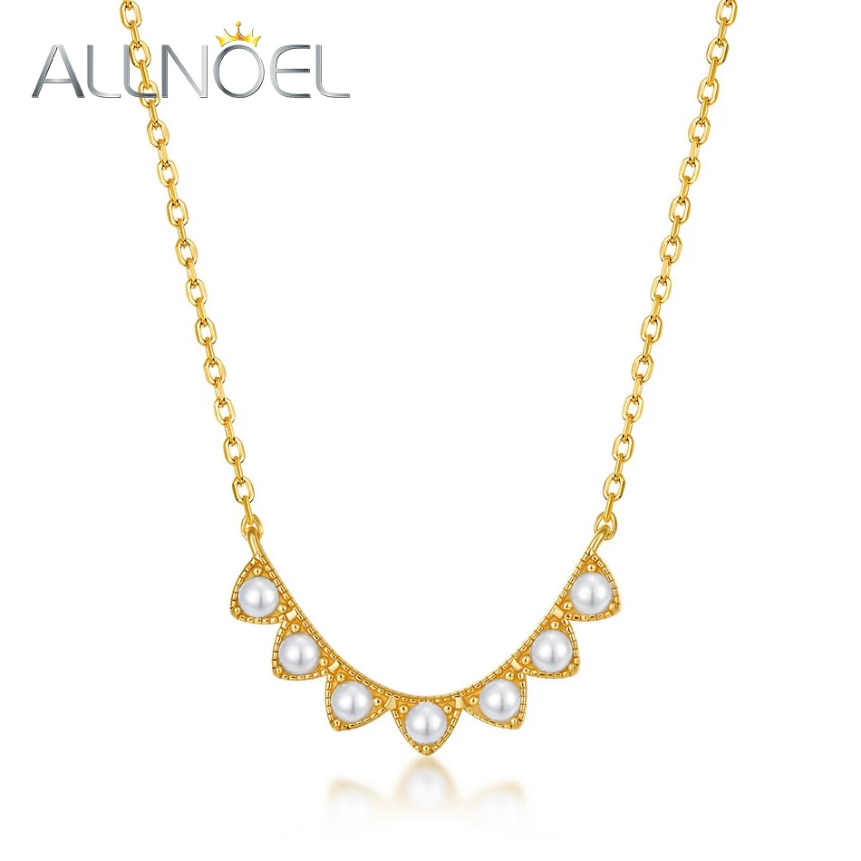 ALLNOEL 925 Sterling Silver Pendant Necklace for Women Pearl Gold Plated Simple Style Engagement Wedding Elegant Fine Jewelry
ALLNOEL 925 Sterling Silver Pendant Necklace for Women Pearl Gold Plated Simple Style Engagement Wedding Elegant Fine Jewelry
