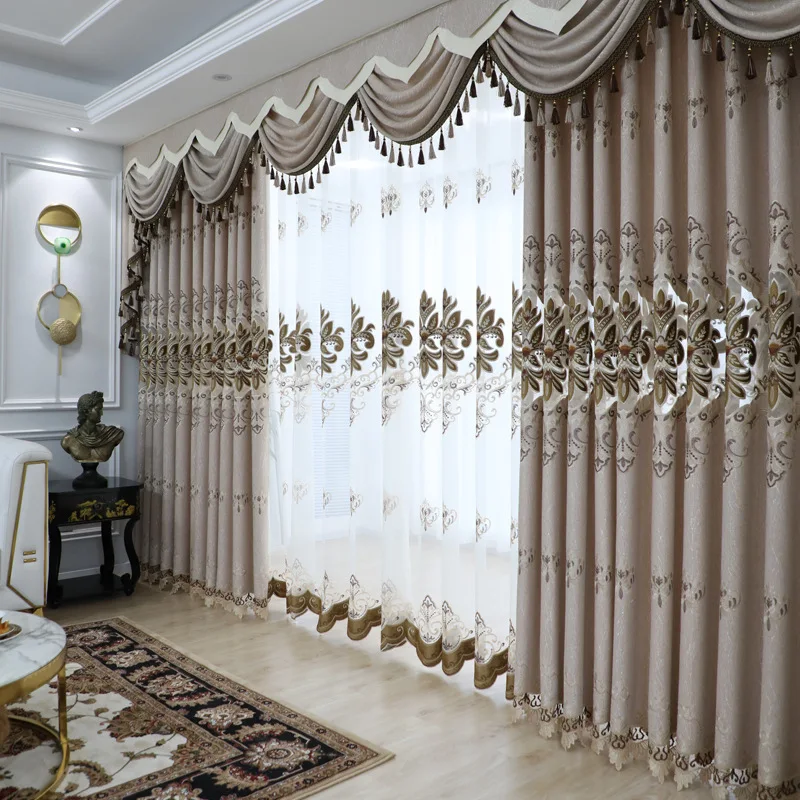 Chenille Jacquard Curtains for Living Dining Bedroom Embroidered Curtain Finished New Luxury Floor-to-ceiling Windows KitchenZKX
Chenille Jacquard Curtains for Living Dining Bedroom Embroidered Curtain Finished New Luxury Floor-to-ceiling Windows KitchenZKX