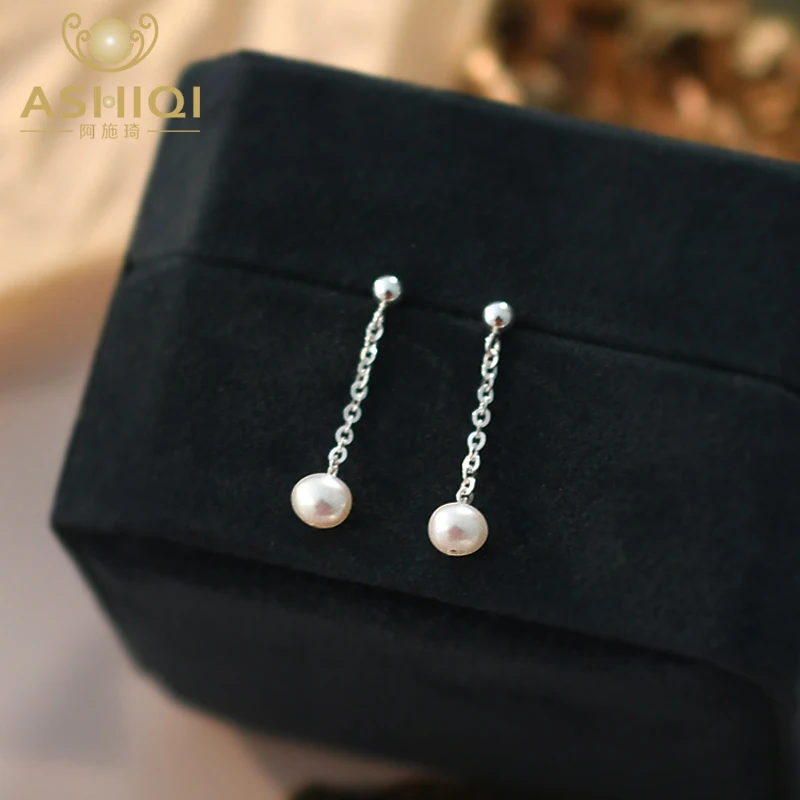 ASHIQI Real Natural Freshwater Pearl Earrings 925 Sterling Silver for Women Gift Fashion Jewelry 
ASHIQI Real Natural Freshwater Pearl Earrings 925 Sterling Silver for Women Gift Fashion Jewelry