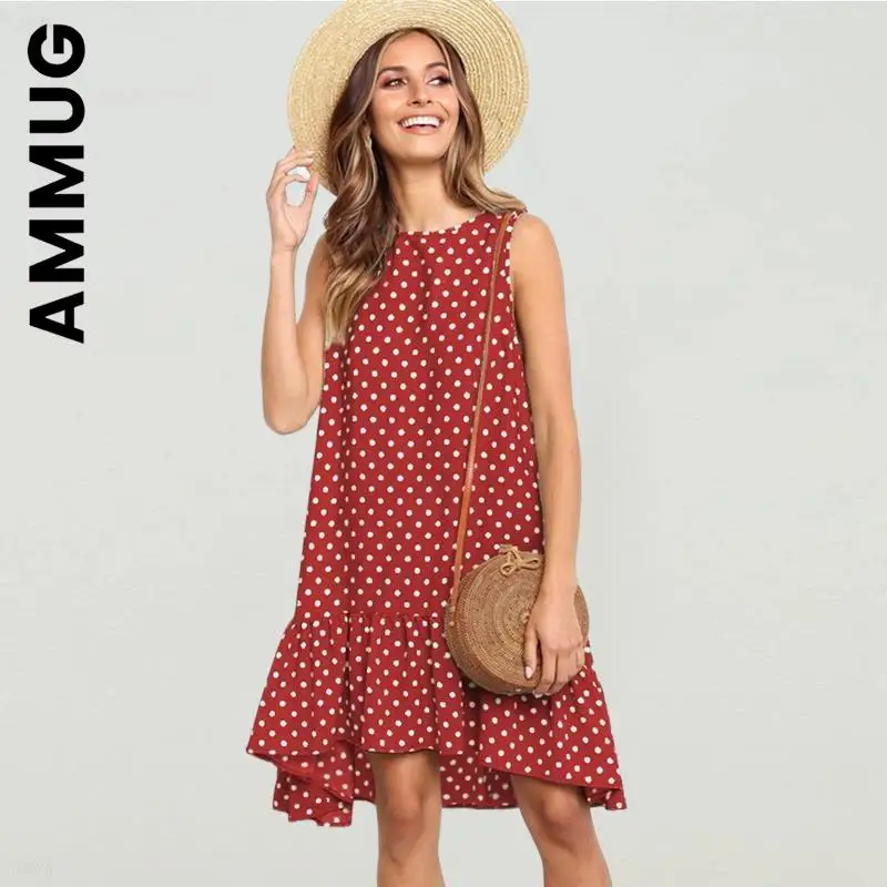 Ammug New Dress Women Simple Polka Dot Chiffon Sleeveless Beach Mini Casual Yellow Sundress Outfits Popular Slim Women Clothing
Ammug New Dress Women Simple Polka Dot Chiffon Sleeveless Beach Mini Casual Yellow Sundress Outfits Popular Slim Women Clothing