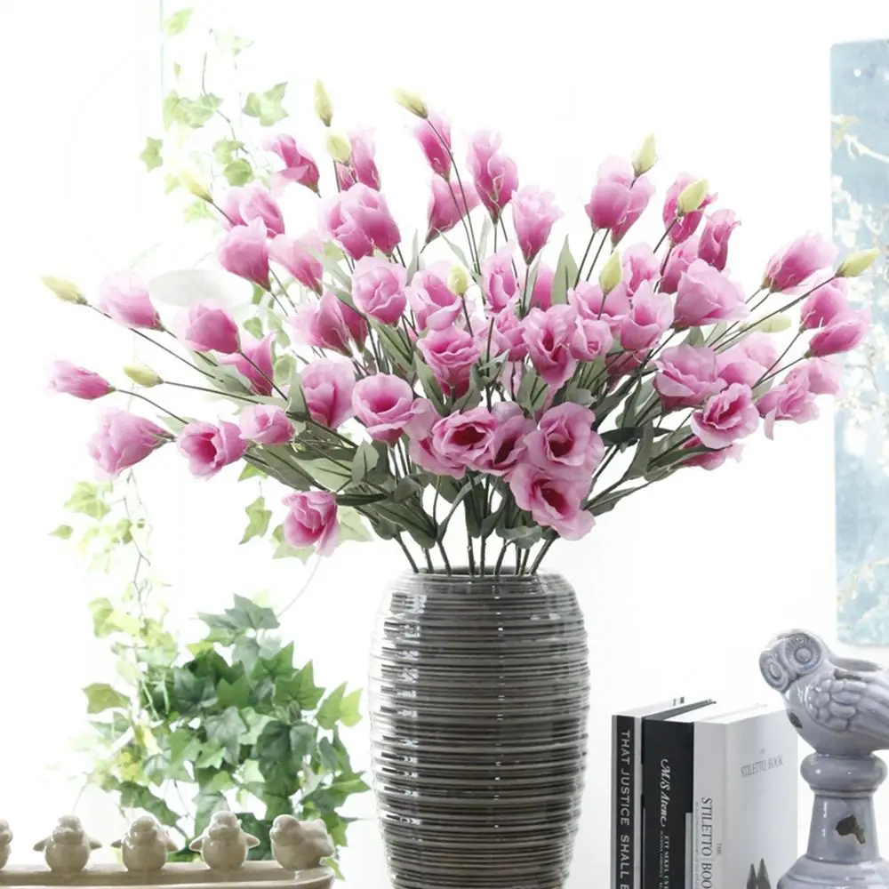Green Leaf Office Decorative Flowers Ornaments for Party Lisianthus Artificial Flowers Home Decor Artificial Eustoma
Green Leaf Office Decorative Flowers Ornaments for Party Lisianthus Artificial Flowers Home Decor Artificial Eustoma
