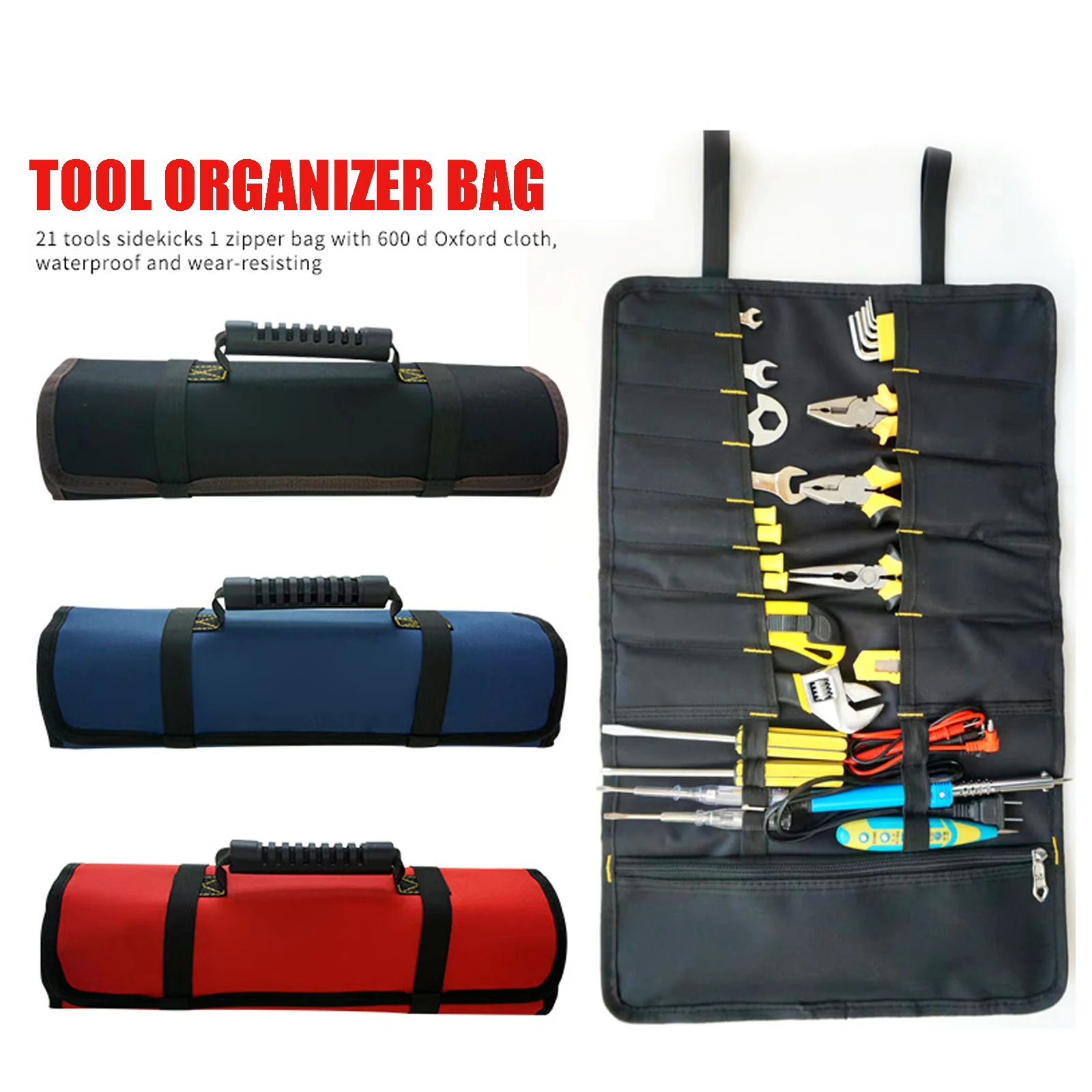 Wrench Bag Tool Roll Storage Case Organizer Holder Pocket Tools Pouch Thickened Folding Portable Multifunction Toolkit
Wrench Bag Tool Roll Storage Case Organizer Holder Pocket Tools Pouch Thickened Folding Portable Multifunction Toolkit