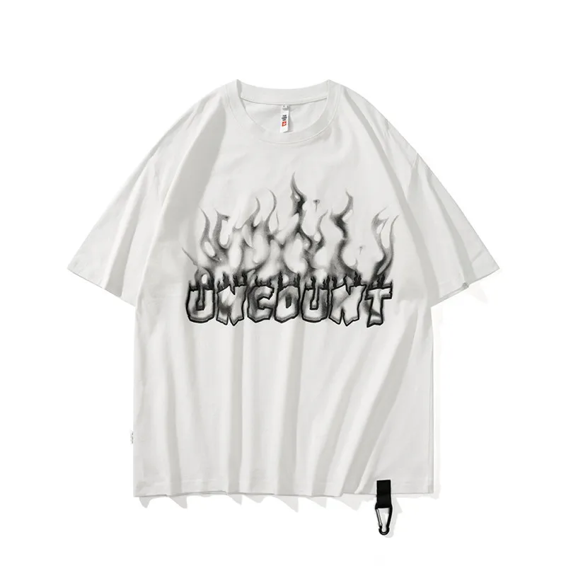 Summer Men's T-Shirt Letter Print Trendy Round Neck Half Sleeve Shirt Loose Oversized Shakirami White Harajuku Free Shipping 
Summer Men's T-Shirt Letter Print Trendy Round Neck Half Sleeve Shirt Loose Oversized Shakirami White Harajuku Free Shipping