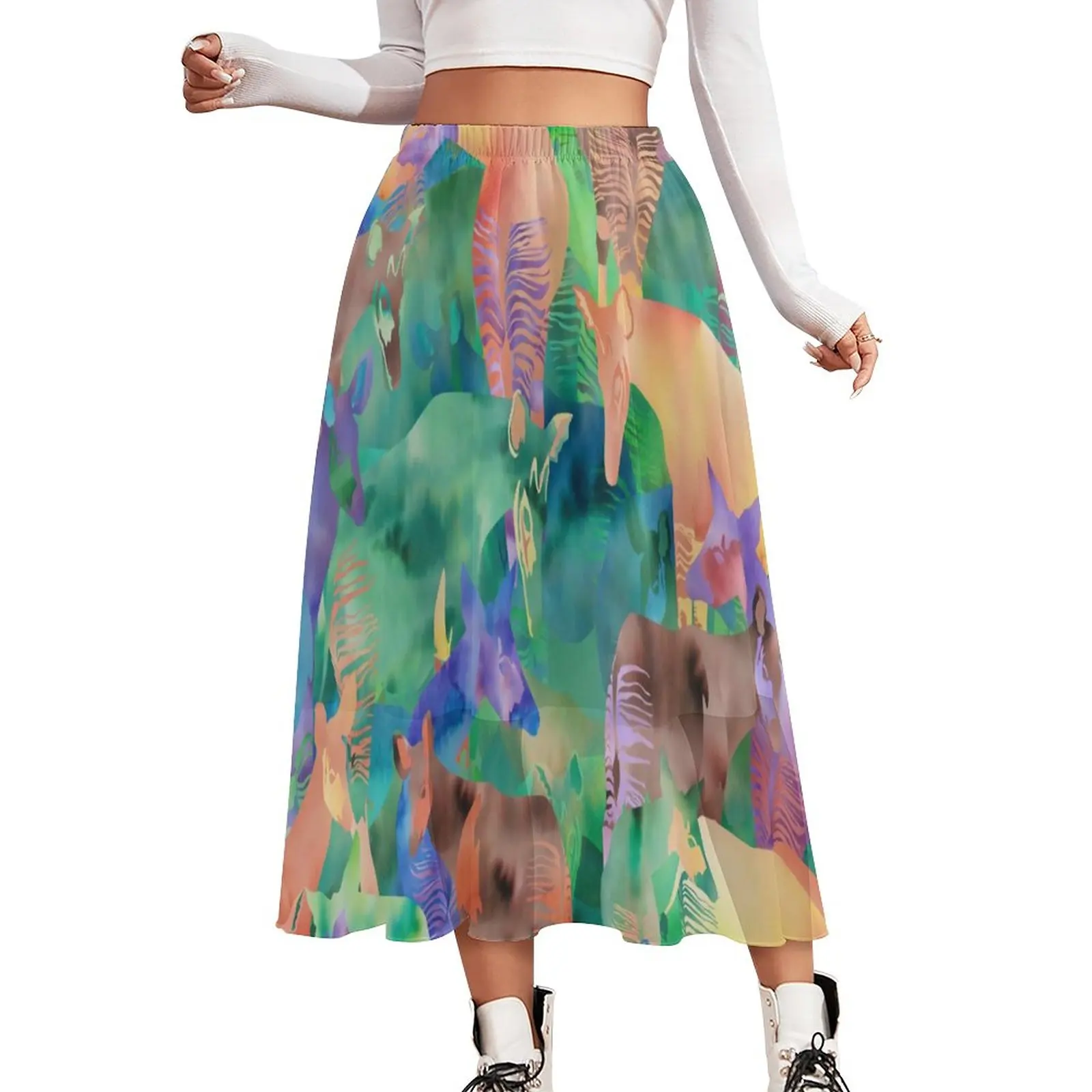Abstract Giraffe Skirt Rainbow Animal Print Trendy Long Skirts Pattern High Waist Street Fashion A-line Skirt Big Size 3XL 4XL
Abstract Giraffe Skirt Rainbow Animal Print Trendy Long Skirts Pattern High Waist Street Fashion A-line Skirt Big Size 3XL 4XL