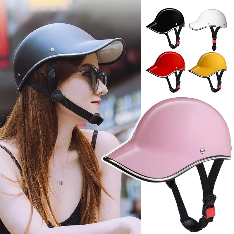 Hot Sale Breathable Ultralight Helmet Baseball Cap Style Motorcycle Half Helmet Adult Men Women for Electric Bicycle Scooter MTB
Hot Sale Breathable Ultralight Helmet Baseball Cap Style Motorcycle Half Helmet Adult Men Women for Electric Bicycle Scooter MTB