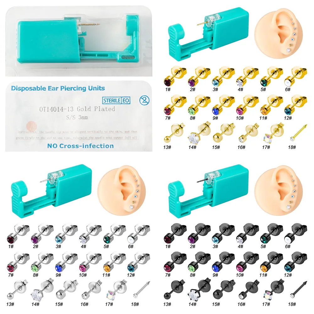 1Set Disposable Sterile Ear Piercing Unit Cartilage Tragus Helix Piercing Gun No Pain Piercer Tool Machine Kit Stud Jewelry
1Set Disposable Sterile Ear Piercing Unit Cartilage Tragus Helix Piercing Gun No Pain Piercer Tool Machine Kit Stud Jewelry