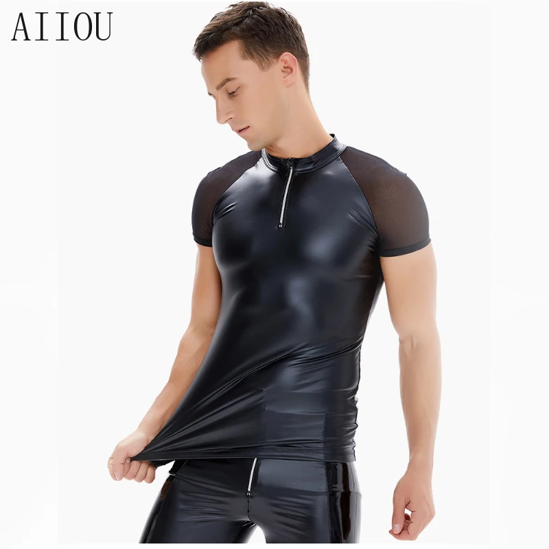AIIOU 2022 Mens Fetish Wear Undershirt Sexy Gay Clothing Mesh Transparent Shirts Slip Homme T Shirts Leather Underwear Clubwear
AIIOU 2022 Mens Fetish Wear Undershirt Sexy Gay Clothing Mesh Transparent Shirts Slip Homme T Shirts Leather Underwear Clubwear