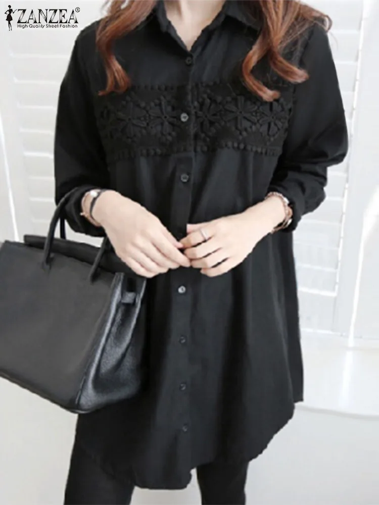 Модные женские топы ZANZEA с длинным рукавом и вышивкой, туника, весенне-летние мешковатые рубашки, повседневные однотонные Блузы оверсайз с воротником с лацканами для женщин
Модные женские топы ZANZEA с длинным рукавом и вышивкой, туника, весенне-летние мешковатые рубашки, повседневные однотонные Блузы оверсайз с воротником с лацканами для женщин
