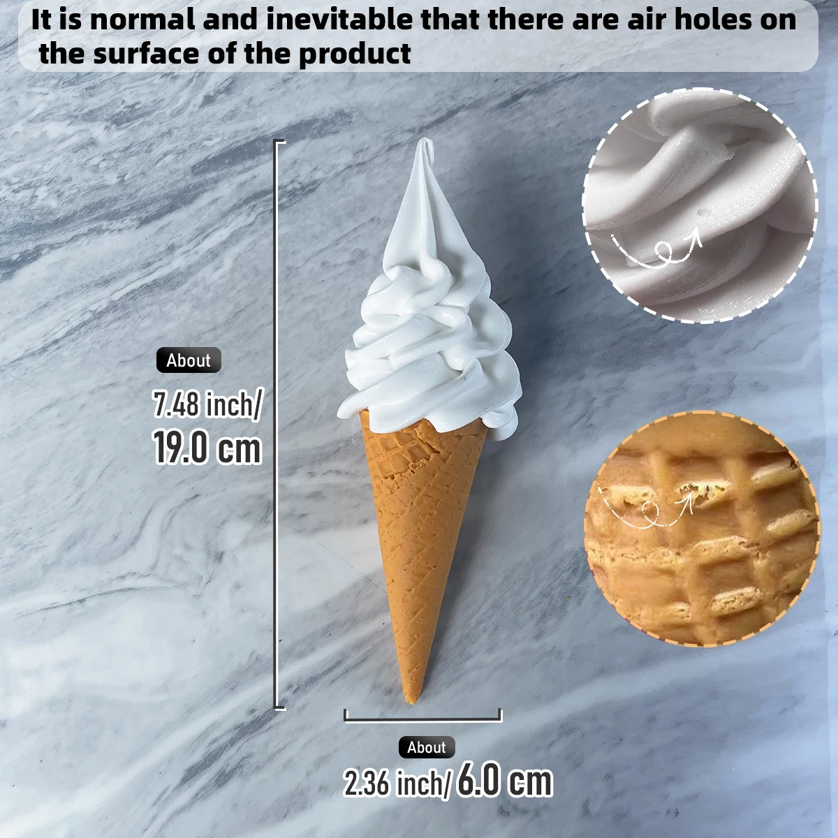 Имитация рожка мороженого
Имитация рожка мороженого