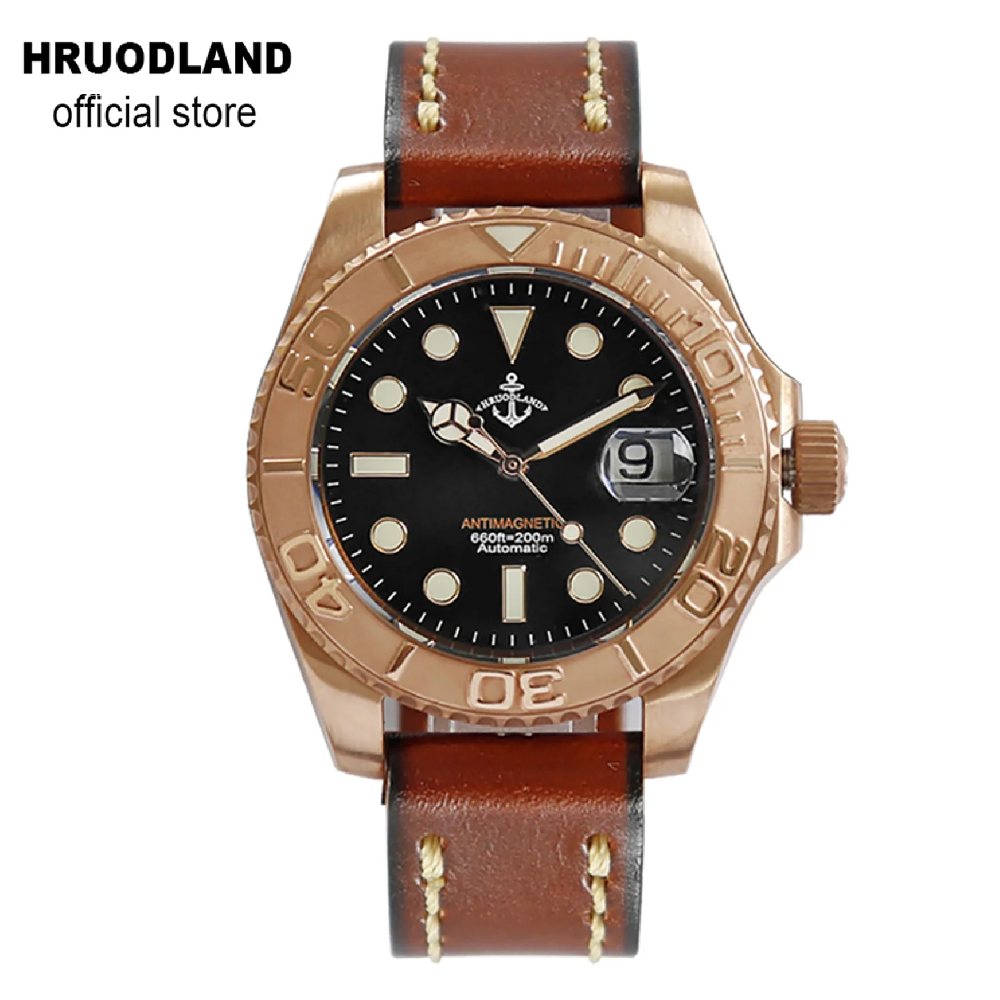 Hruodland Luxury Bronze Men Watches 200m Waterproof Sapphire Crystal Brown Leather Strap Classic Automatic Mechanical Wristwatch
Hruodland Luxury Bronze Men Watches 200m Waterproof Sapphire Crystal Brown Leather Strap Classic Automatic Mechanical Wristwatch