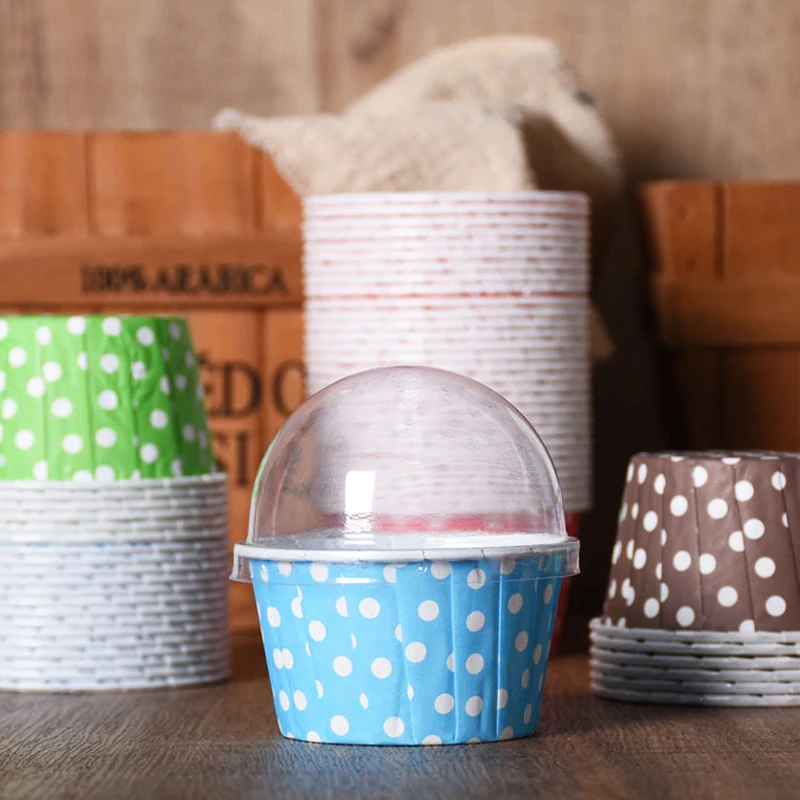 100Pcs Oilproof Muffin Cupcake Liner Baking Cup Tray Case Disposable Muffin Paper Cup with Plastic Lids Cake Decorating Tools
100Pcs Oilproof Muffin Cupcake Liner Baking Cup Tray Case Disposable Muffin Paper Cup with Plastic Lids Cake Decorating Tools