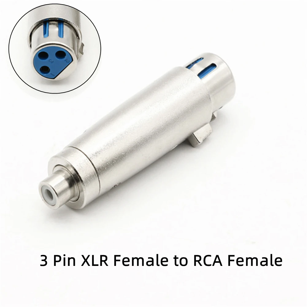 3 Pin XLR Female To RCA Female Audio Cable Jack Microphone Connector Adapter For Microphone Speaker Sound Console Converter
3 Pin XLR Female To RCA Female Audio Cable Jack Microphone Connector Adapter For Microphone Speaker Sound Console Converter