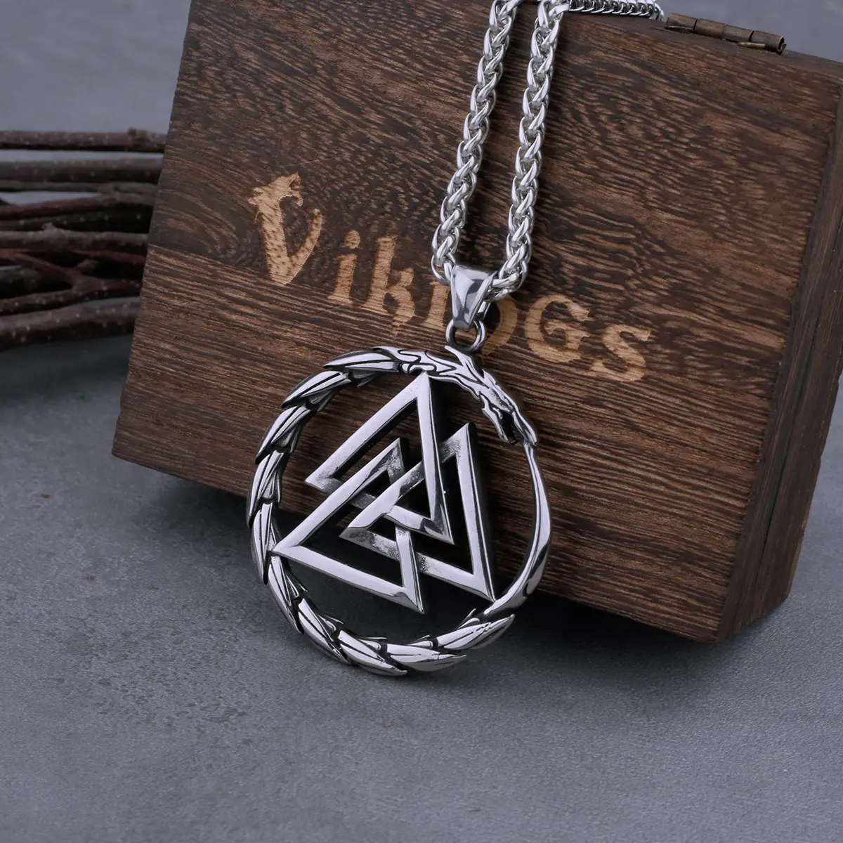 Мужской самодеватель викингов из нержавеющей стали Ouroboros Odin Valknut Амулет Дракон