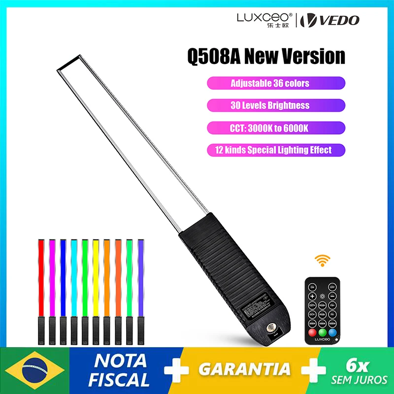 LUXCEO Q508A LED RGB Video Light Handheld Colorful Stick Light Rechargable Remote Control 3000K-6000K Photography Studio Lamp
LUXCEO Q508A LED RGB Video Light Handheld Colorful Stick Light Rechargable Remote Control 3000K-6000K Photography Studio Lamp