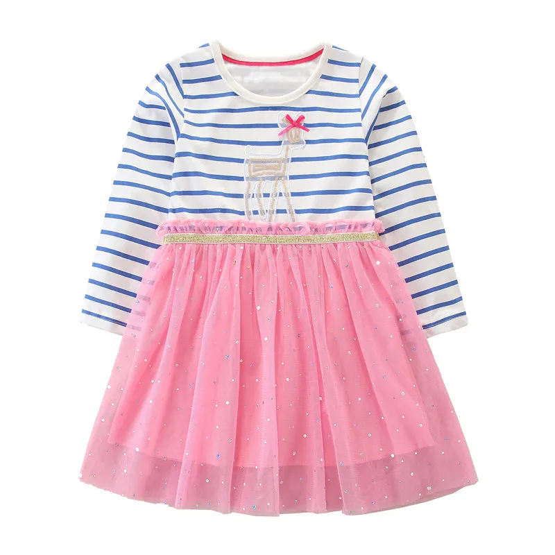 Jumping Meters Long Sleeve Children's Dresses Autumn Spring Kids Clothing Princess Baby Costume Stripe Animals Toddler Dress
Jumping Meters Long Sleeve Children's Dresses Autumn Spring Kids Clothing Princess Baby Costume Stripe Animals Toddler Dress