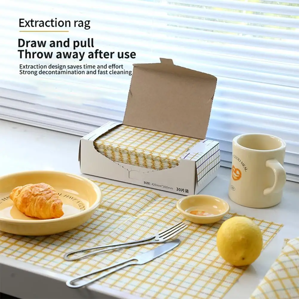 30Pcs/Box Practical Dish Cleaning Cloth Multifunctional Dish Cloth Dry Wet Using One Time Dish Cloth Strong Stain Removal
30Pcs/Box Practical Dish Cleaning Cloth Multifunctional Dish Cloth Dry Wet Using One Time Dish Cloth Strong Stain Removal