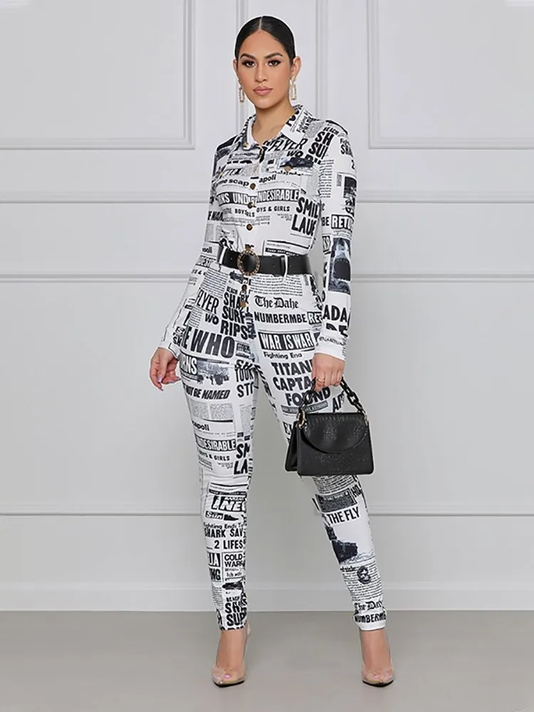 Women Jumpsuit Sexy Ladies Jumpsuits Party Long Pants Long Sleeve Jumpsuit Skinny Newspaper Print Outfits Jumpsuit Women 2022
Women Jumpsuit Sexy Ladies Jumpsuits Party Long Pants Long Sleeve Jumpsuit Skinny Newspaper Print Outfits Jumpsuit Women 2022
