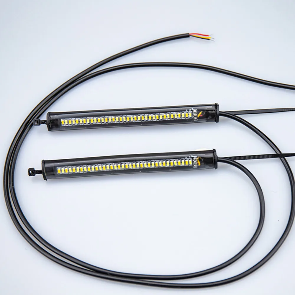 2Pcs Universal LED Motorcycle Turn Signal Light & DRL Amber White Yellow Moto Flasher Ring Fork Strip Lamp Flashing Blinker 12V
2Pcs Universal LED Motorcycle Turn Signal Light & DRL Amber White Yellow Moto Flasher Ring Fork Strip Lamp Flashing Blinker 12V