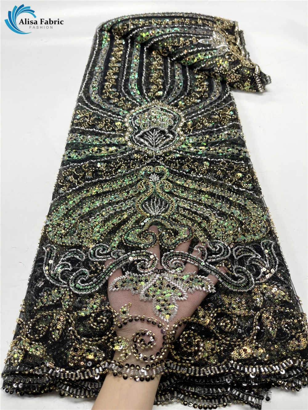 Luxury African Heavy Beaded Sequin Lace Fabric 2023 High Quality Embroidered French tulle Lace Nigerian Wedding Dress 5yards
Luxury African Heavy Beaded Sequin Lace Fabric 2023 High Quality Embroidered French tulle Lace Nigerian Wedding Dress 5yards
