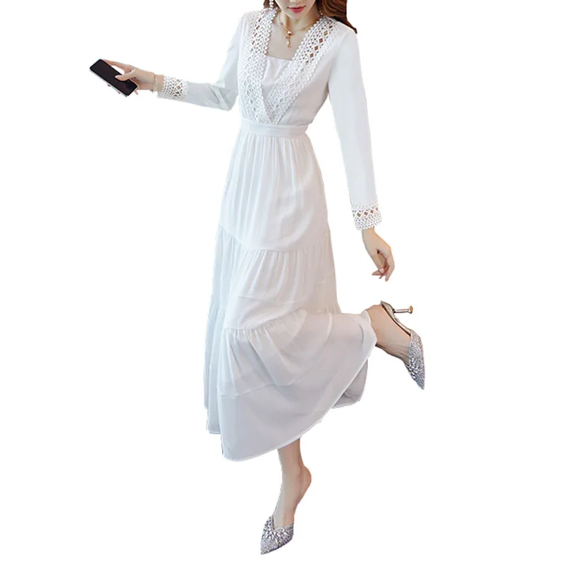 2022 new Fashion Women White Elegantes Long Dress lace chiffon Vintage Women's Wear Aesthetic Summer yellow blue Fairy Dress
2022 new Fashion Women White Elegantes Long Dress lace chiffon Vintage Women's Wear Aesthetic Summer yellow blue Fairy Dress