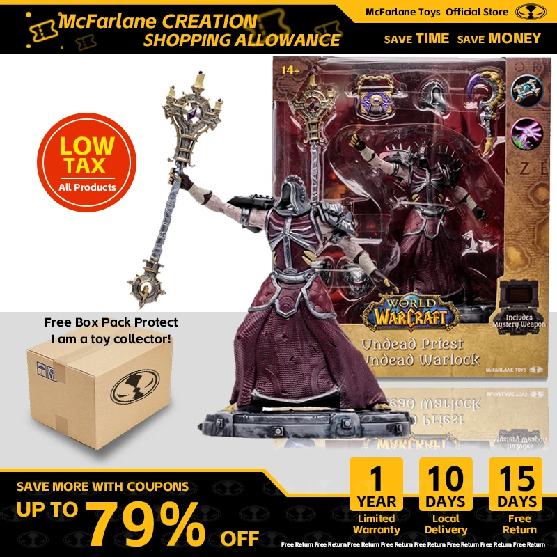 

World of Warcraft Undead Priest/Warlock 1:12 Scale Posed Figure Undead Priest & Undead Warlock McFarlane Toys Statue