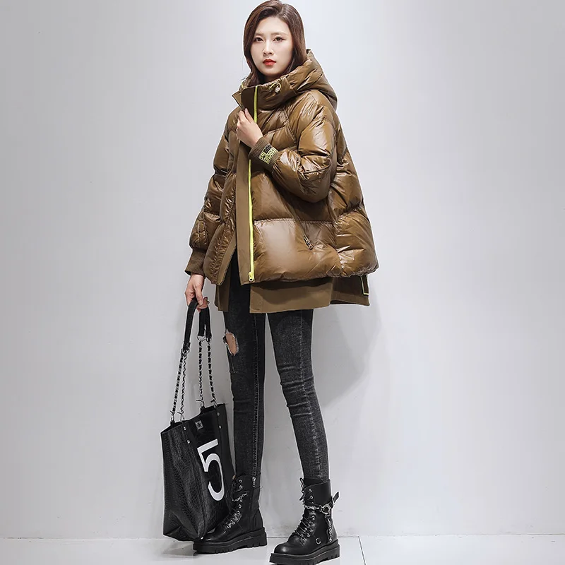 2022 Women Winter New Fashion White Duck Down Jackets Female Loose Solid Color Overcoats Ladies Thicken Warm Hooded Coats E382
2022 Women Winter New Fashion White Duck Down Jackets Female Loose Solid Color Overcoats Ladies Thicken Warm Hooded Coats E382