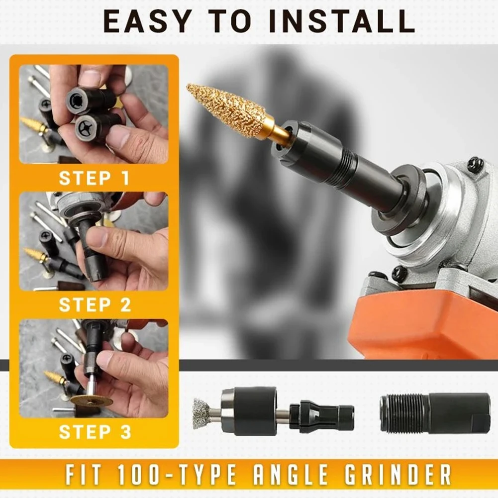 Adapter Transfer Head 3mm 50mm Lightweight 2pcs 6MM Adapter Angle Grinder Black Easy To Install High Carbon Steel
Adapter Transfer Head 3mm 50mm Lightweight 2pcs 6MM Adapter Angle Grinder Black Easy To Install High Carbon Steel