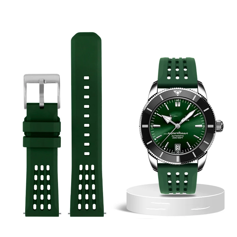 20mm 22mm New Design Premium-Grade Porous Structure Quick Release Fluorine Rubber Watch Strap for Seiko 5 Outdoor Sports Strap
20mm 22mm New Design Premium-Grade Porous Structure Quick Release Fluorine Rubber Watch Strap for Seiko 5 Outdoor Sports Strap