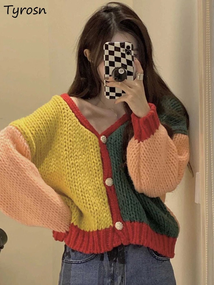 Cardigan Women Personality Patchwork Design Warm Y2k Colorful Streetwear Loose All-match Autumn Korean Style Ladies V-neck Chic
Cardigan Women Personality Patchwork Design Warm Y2k Colorful Streetwear Loose All-match Autumn Korean Style Ladies V-neck Chic