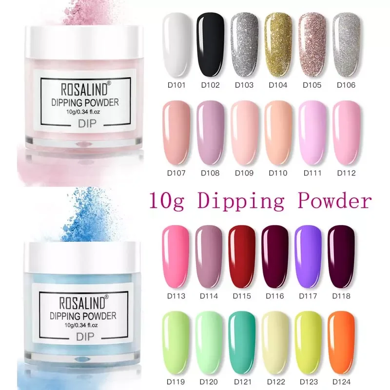 ROSALIND 10g Dipping Powder Pure Color Flash Nail Dust Decorative Resin Pigment Nail Art Needs Primer And Sealing Layer
ROSALIND 10g Dipping Powder Pure Color Flash Nail Dust Decorative Resin Pigment Nail Art Needs Primer And Sealing Layer