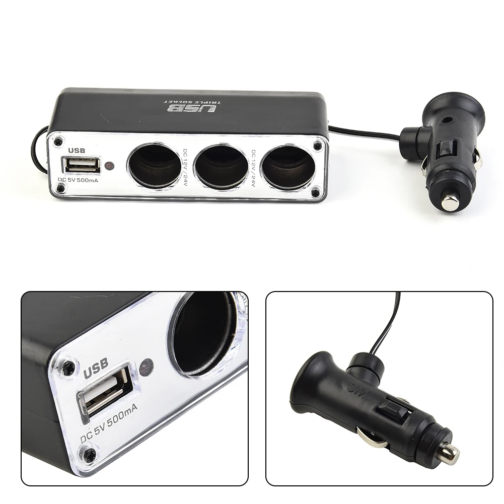 Triple Splitter Charger Adapter For Mobile Phone Lightweight 5A/250V 5V/500mAh Multi Socket USB Port Convenient
Triple Splitter Charger Adapter For Mobile Phone Lightweight 5A/250V 5V/500mAh Multi Socket USB Port Convenient