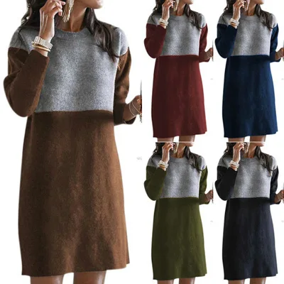 Spring/Summer 2023 Women's Sweater New Mosaic Dress Loose Round Neck Long Sleeve Women's Dress
Spring/Summer 2023 Women's Sweater New Mosaic Dress Loose Round Neck Long Sleeve Women's Dress