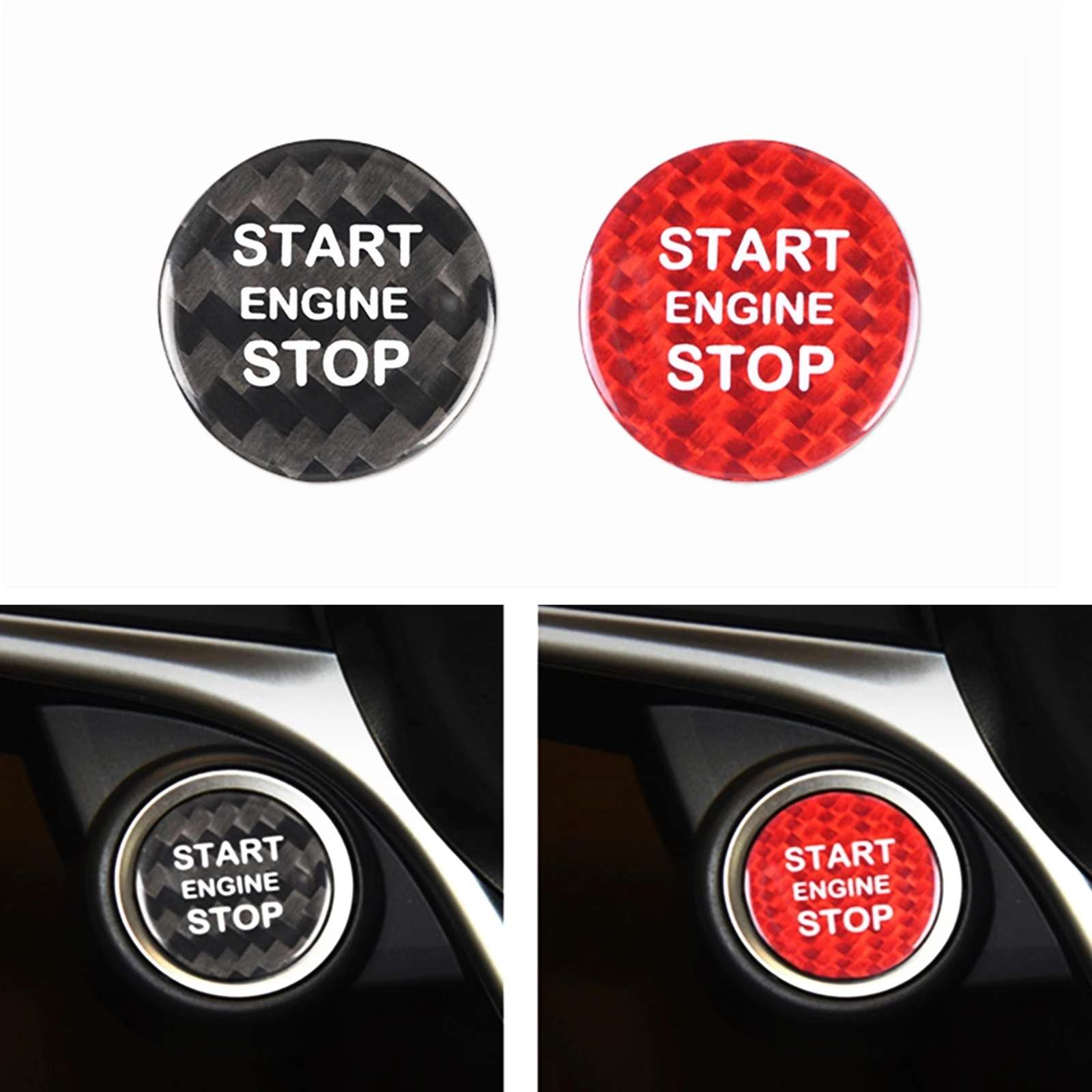 Красная крышка кнопки двигателя из углеродного волокна для Alfa Romeo Giulia Stelvio 2017-up
Красная крышка кнопки двигателя из углеродного волокна для Alfa Romeo Giulia Stelvio 2017-up