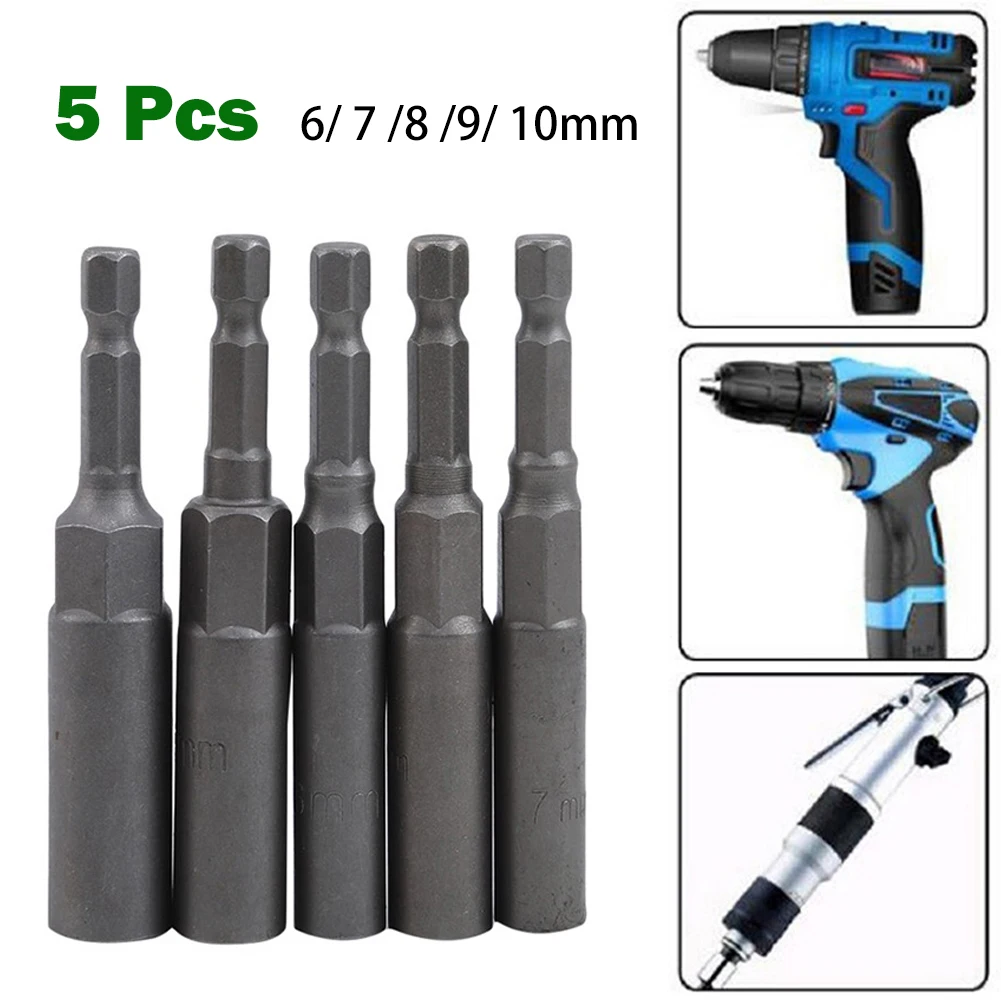 5Pcs 80mm Hex Sockets HRC60 6-10mm Drill Bits Sleeve Nozzles Drill Adapter Electric Screwdriver Nut Driver Hand Tools
5Pcs 80mm Hex Sockets HRC60 6-10mm Drill Bits Sleeve Nozzles Drill Adapter Electric Screwdriver Nut Driver Hand Tools