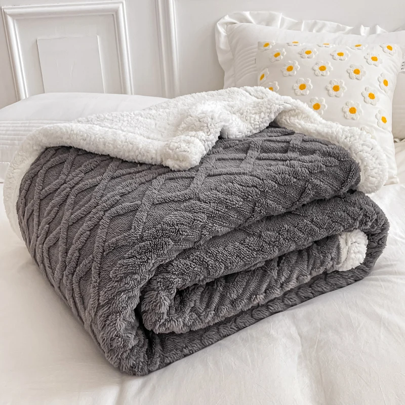 Gray Warm Winter Blanket Chunky Fluffy Bed Blanket Soft Thick Throw Blankets Double Duvet Fleece Bed Cover Bedspread On The Bed
Gray Warm Winter Blanket Chunky Fluffy Bed Blanket Soft Thick Throw Blankets Double Duvet Fleece Bed Cover Bedspread On The Bed