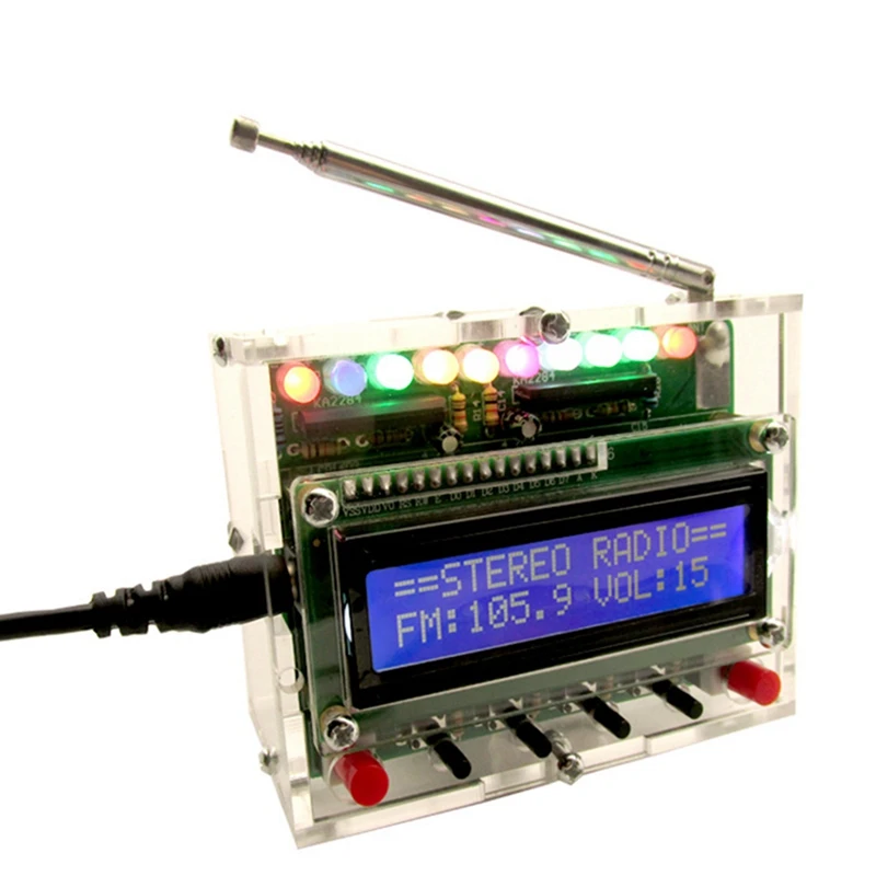 DIY DC 5V Digital Radio Kit Parts TDA5807 51 Single-Chip FM Digital Sound Machine STC89C52 Chip 87MHZ-108MHZ
DIY DC 5V Digital Radio Kit Parts TDA5807 51 Single-Chip FM Digital Sound Machine STC89C52 Chip 87MHZ-108MHZ