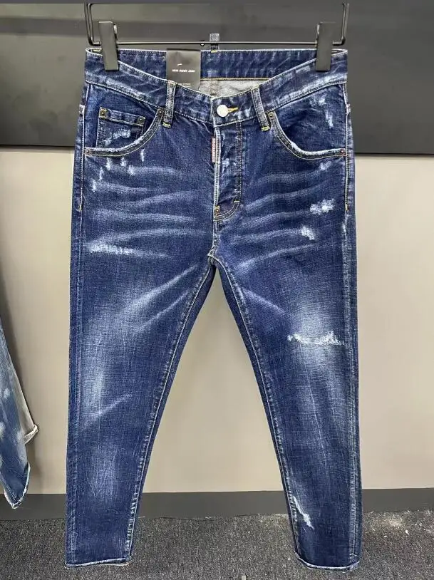 2021 New Trendy Brand Dsquared2 Men's Washed And Worn Ripped Paint Dot Motorcycle Jeans streetwear men DSQ078
2021 New Trendy Brand Dsquared2 Men's Washed And Worn Ripped Paint Dot Motorcycle Jeans streetwear men DSQ078