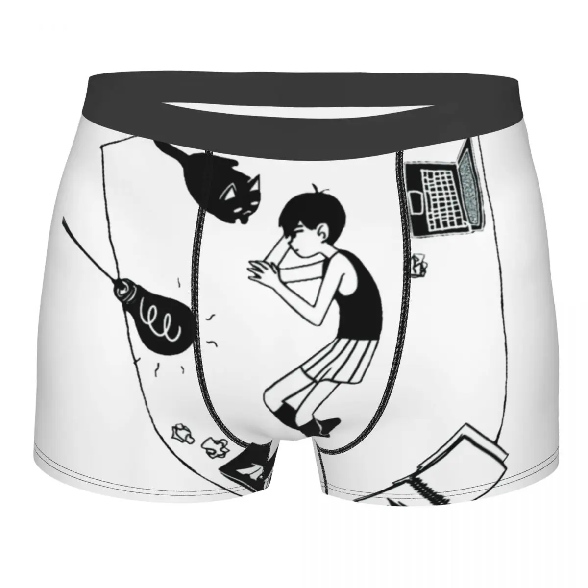 Humor Boxer Shorts Panties Briefs Men Omori Merch Omocat Underwear Video Game Breathable Underpants for Homme 
Humor Boxer Shorts Panties Briefs Men Omori Merch Omocat Underwear Video Game Breathable Underpants for Homme