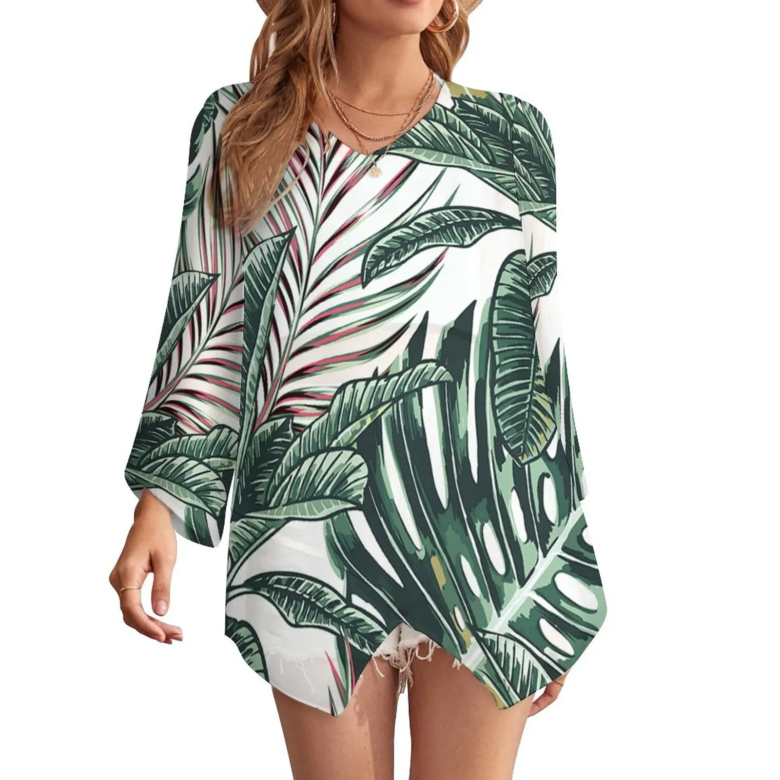 Tropical Sunscreen Long Sleeve Shirt Hot Spring Summer t shirt for women Oversized Blouse Print Fashion Casual T-shirts 2023
Tropical Sunscreen Long Sleeve Shirt Hot Spring Summer t shirt for women Oversized Blouse Print Fashion Casual T-shirts 2023
