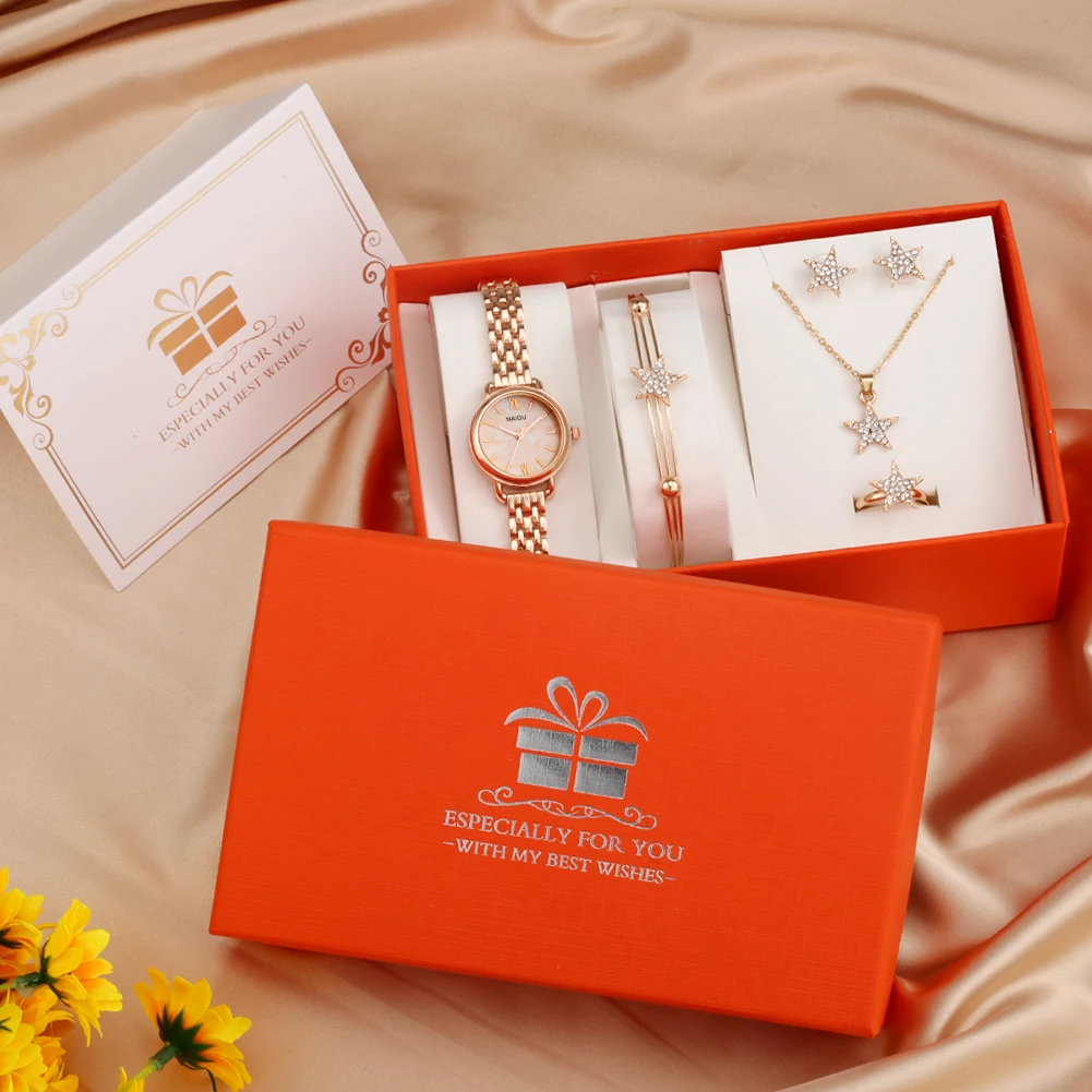 Birthday Present for Girlfriend Anniversary Gift to Wife Luxury Watch Jewelry Set with Box Gifts Card for Women relógio feminino
Birthday Present for Girlfriend Anniversary Gift to Wife Luxury Watch Jewelry Set with Box Gifts Card for Women relógio feminino