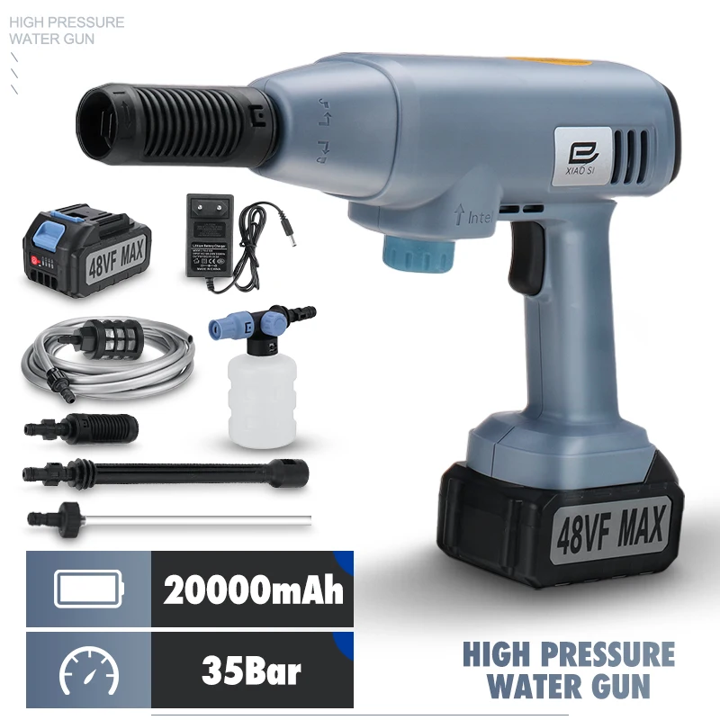 35Bar Spray Water Gun High Pressure Cleaner Car Wash Wireless 20000mAh Car Washer Washing Machine for Makita 18V Battery
35Bar Spray Water Gun High Pressure Cleaner Car Wash Wireless 20000mAh Car Washer Washing Machine for Makita 18V Battery