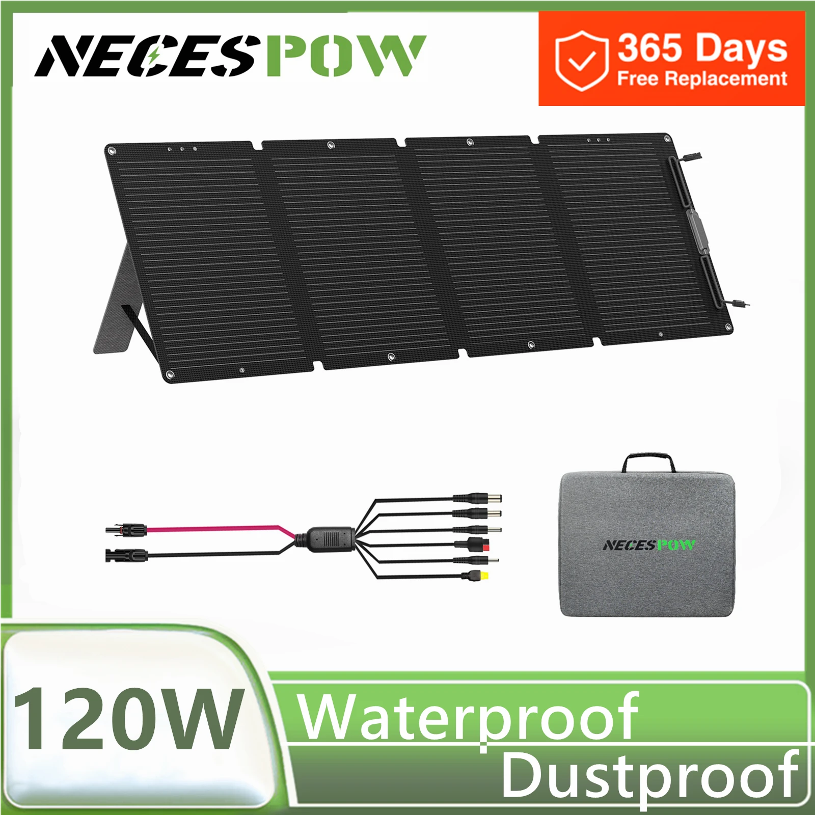 NECESPOW 120W Foldable Solar Panel 18V for Portable Power Station Generator Emergency Battery Charger Outdoor Travel Camping
NECESPOW 120W Foldable Solar Panel 18V for Portable Power Station Generator Emergency Battery Charger Outdoor Travel Camping