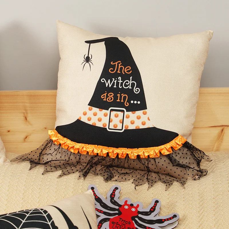 2022 Halloween Linen Cushion Cover 45*45 Wizard Hat Spider Print Pillow Covers Decorative Halloween Decorative Pillow Case
2022 Halloween Linen Cushion Cover 45*45 Wizard Hat Spider Print Pillow Covers Decorative Halloween Decorative Pillow Case