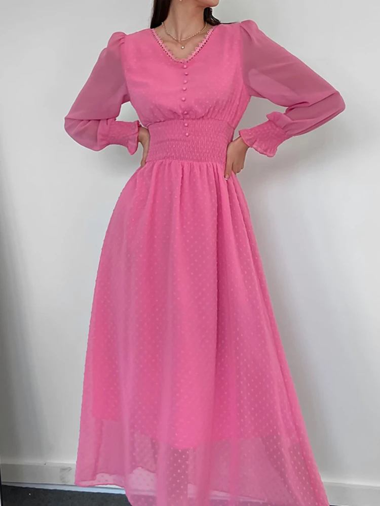 Summer Chiffon Sexy Midi Dress Women Casual French Boho Pretty Chic Dress Female Vintage Elastic High-waisted Elegant Dress 2022
Summer Chiffon Sexy Midi Dress Women Casual French Boho Pretty Chic Dress Female Vintage Elastic High-waisted Elegant Dress 2022